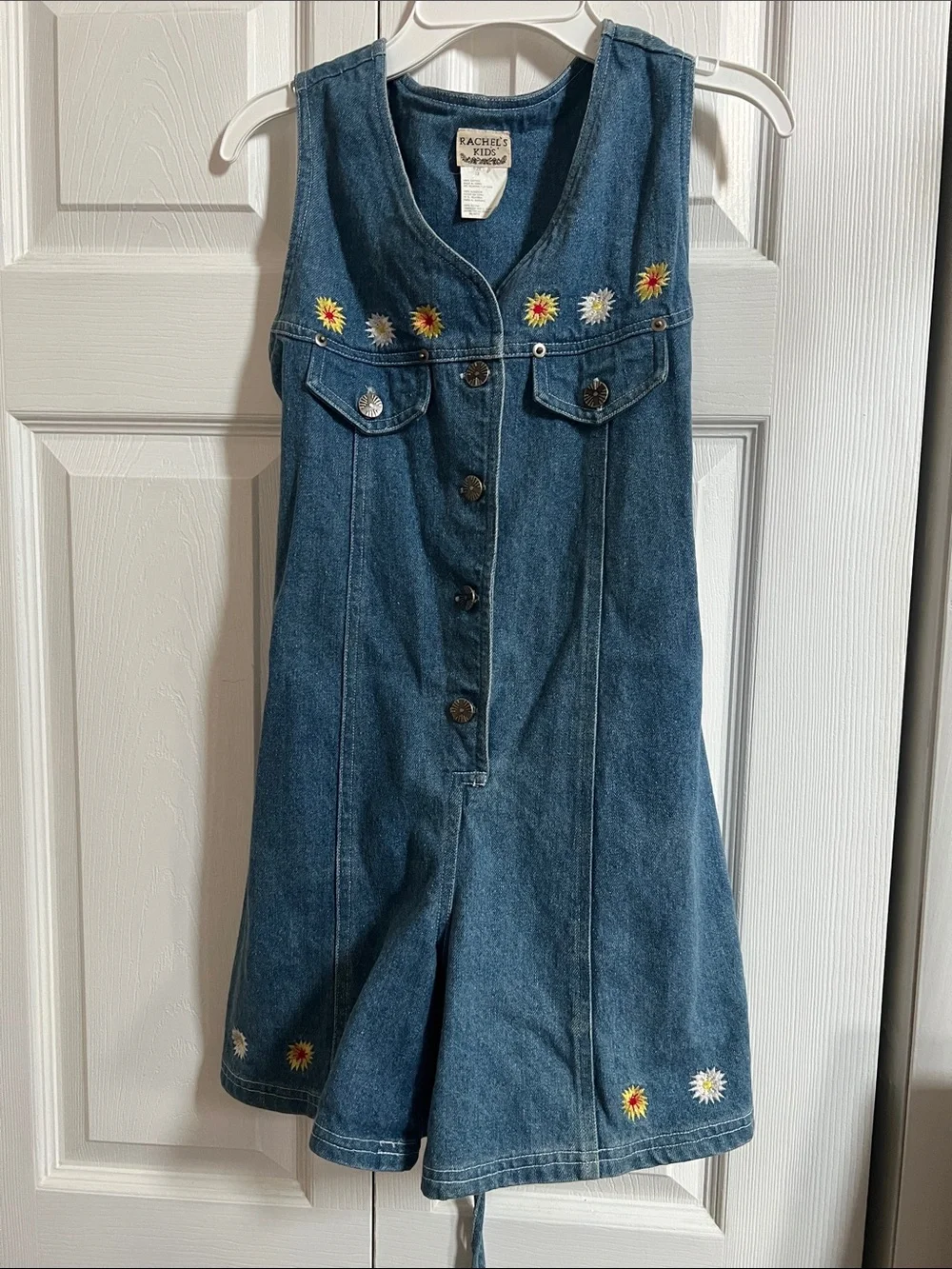 Rachel's Kids Denim Dress with Daisy Embroidery vintage 90’s